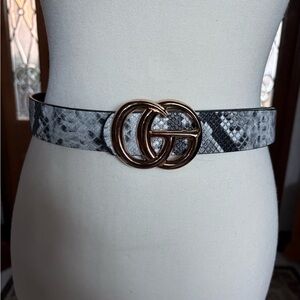 Designer Inspired Faux Snake Skin Belt-Buckle can be easily removed!!!